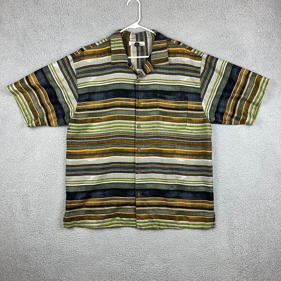 Tommy Bahama Large Silk Button Front Casual Camp Shirt Short Sleeve - Picture 1 of 6
